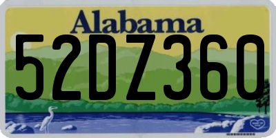 AL license plate 52DZ360