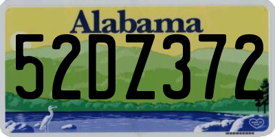 AL license plate 52DZ372