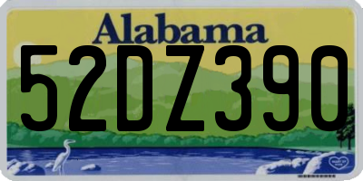 AL license plate 52DZ390