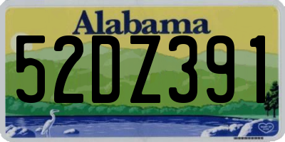 AL license plate 52DZ391