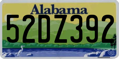 AL license plate 52DZ392