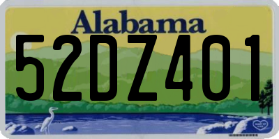 AL license plate 52DZ401