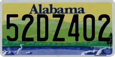 AL license plate 52DZ402