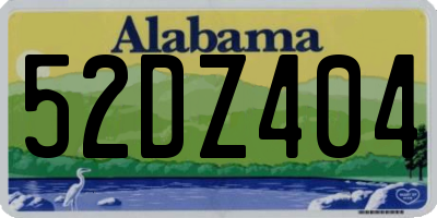 AL license plate 52DZ404