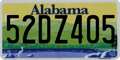 AL license plate 52DZ405