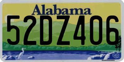 AL license plate 52DZ406