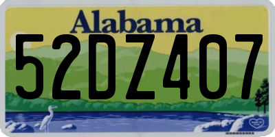 AL license plate 52DZ407