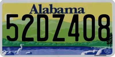 AL license plate 52DZ408