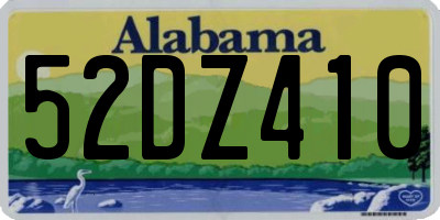 AL license plate 52DZ410