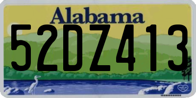 AL license plate 52DZ413