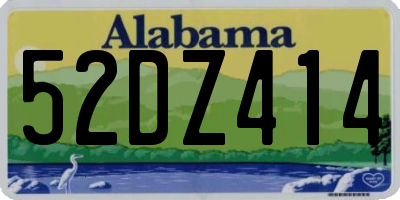AL license plate 52DZ414