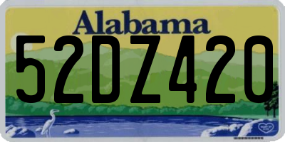 AL license plate 52DZ420