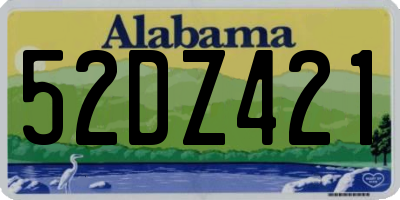 AL license plate 52DZ421
