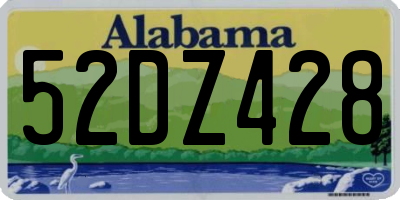 AL license plate 52DZ428