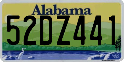 AL license plate 52DZ441