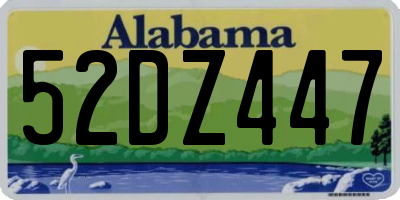 AL license plate 52DZ447