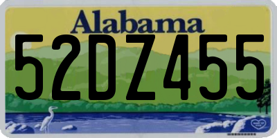 AL license plate 52DZ455
