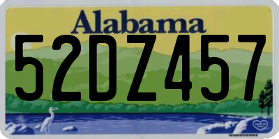AL license plate 52DZ457