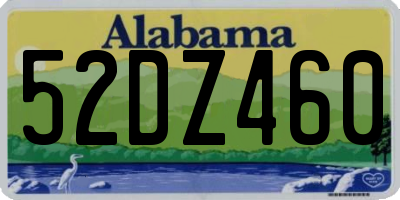 AL license plate 52DZ460