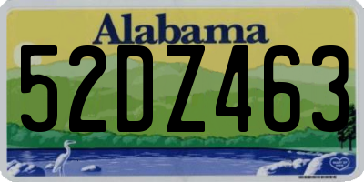 AL license plate 52DZ463
