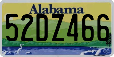 AL license plate 52DZ466