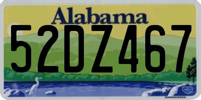 AL license plate 52DZ467