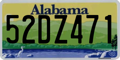 AL license plate 52DZ471