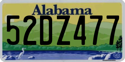 AL license plate 52DZ477