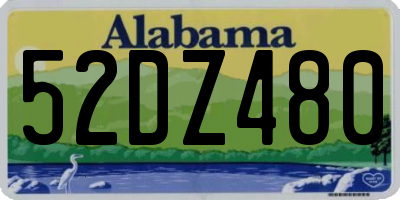 AL license plate 52DZ480