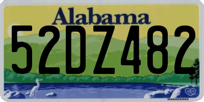 AL license plate 52DZ482