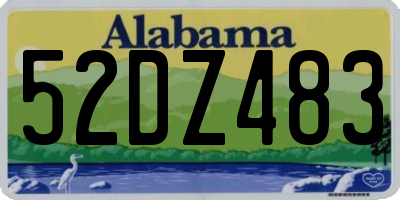 AL license plate 52DZ483