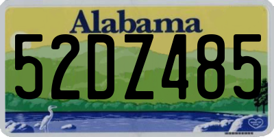 AL license plate 52DZ485