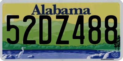 AL license plate 52DZ488