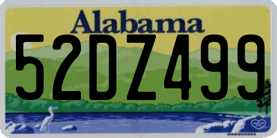 AL license plate 52DZ499