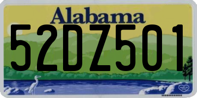 AL license plate 52DZ501