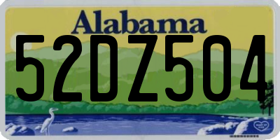 AL license plate 52DZ504