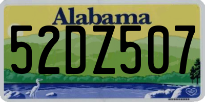 AL license plate 52DZ507