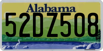 AL license plate 52DZ508
