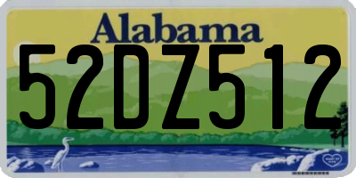 AL license plate 52DZ512