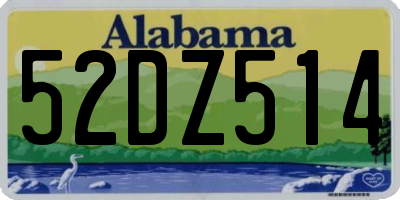 AL license plate 52DZ514