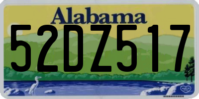 AL license plate 52DZ517