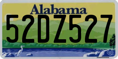 AL license plate 52DZ527