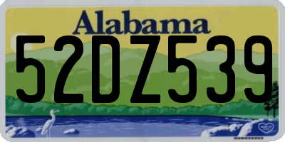 AL license plate 52DZ539