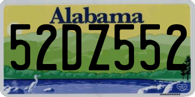 AL license plate 52DZ552