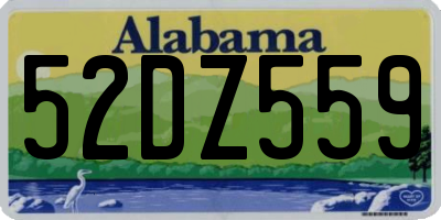 AL license plate 52DZ559