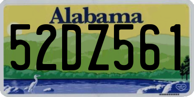AL license plate 52DZ561