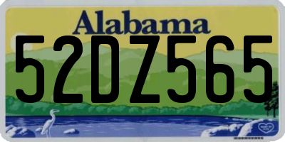 AL license plate 52DZ565