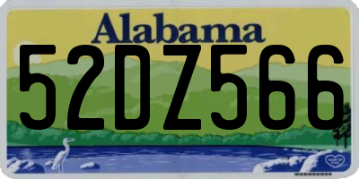 AL license plate 52DZ566