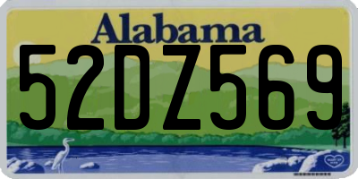 AL license plate 52DZ569