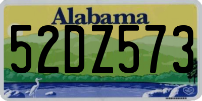 AL license plate 52DZ573